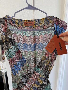 Missoni Multicolor Metallic Knit Sleeveless Top – Size 40 – NWT 🌈✨